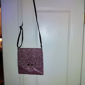 Glittery Pink Crossbody Bag